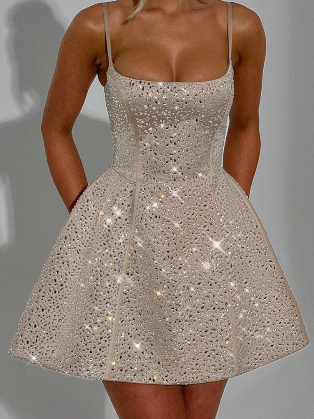 BABYBOO Fashion Angelique Mini Dress - Champagne